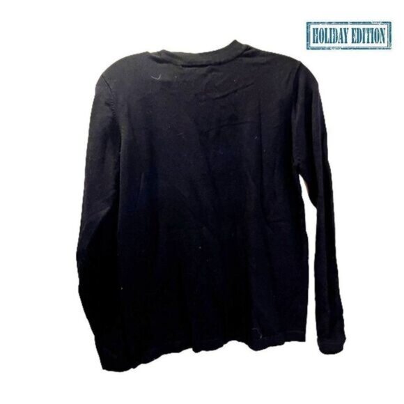 Holiday Edition Women's‎ Casual Long Sleeve Sweatshirt Studded Pullover Top - Picture 2 of 6